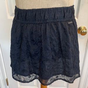 Abercrombie & Fitch mini skirt navy blue XS junior womens